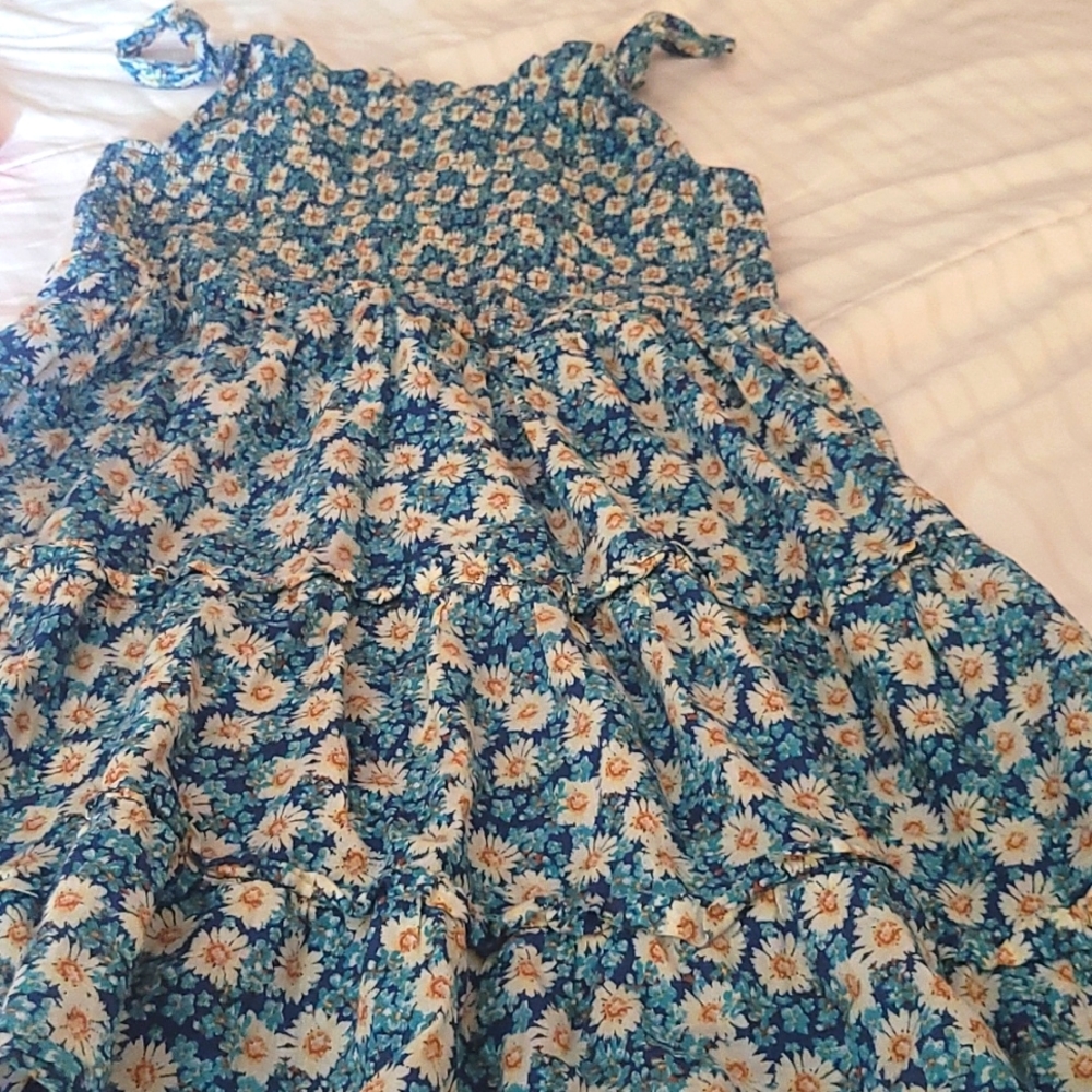 Strap floral dress